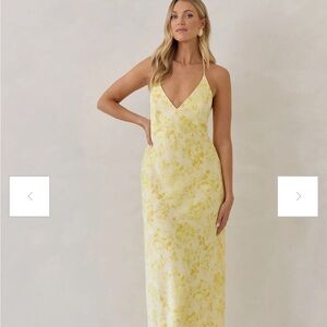 Yellow Floral Slip Dress